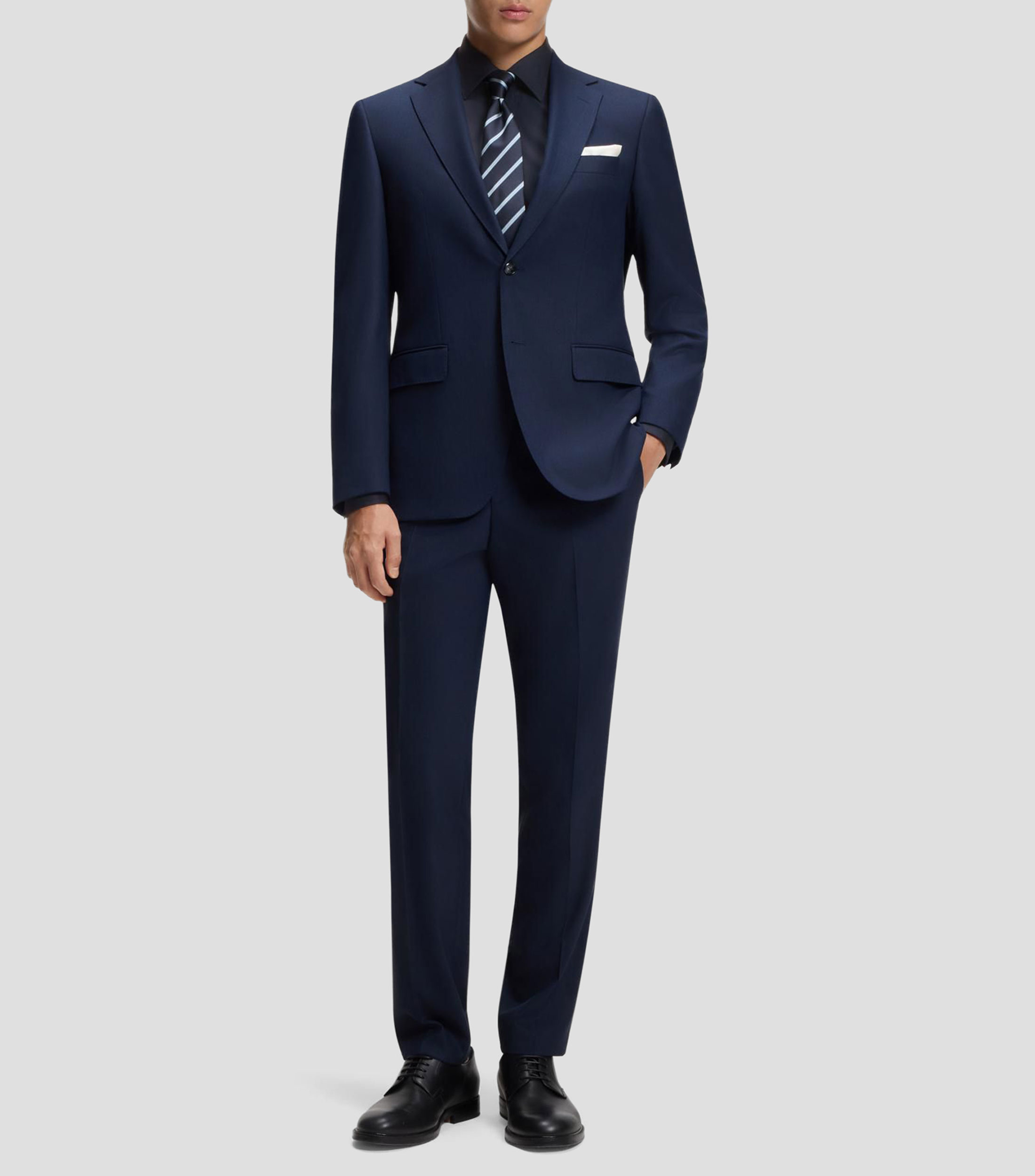 Camisa BOSS regular fit de algodón italiano con monograma en jacquard Hombre